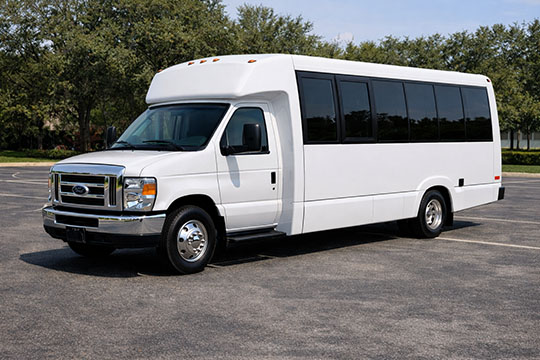 18-passenger minibus available for charter in Boling, TX