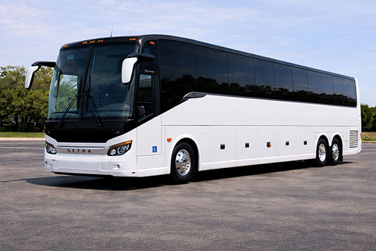 56-passenger charter bus rental Boling TX
